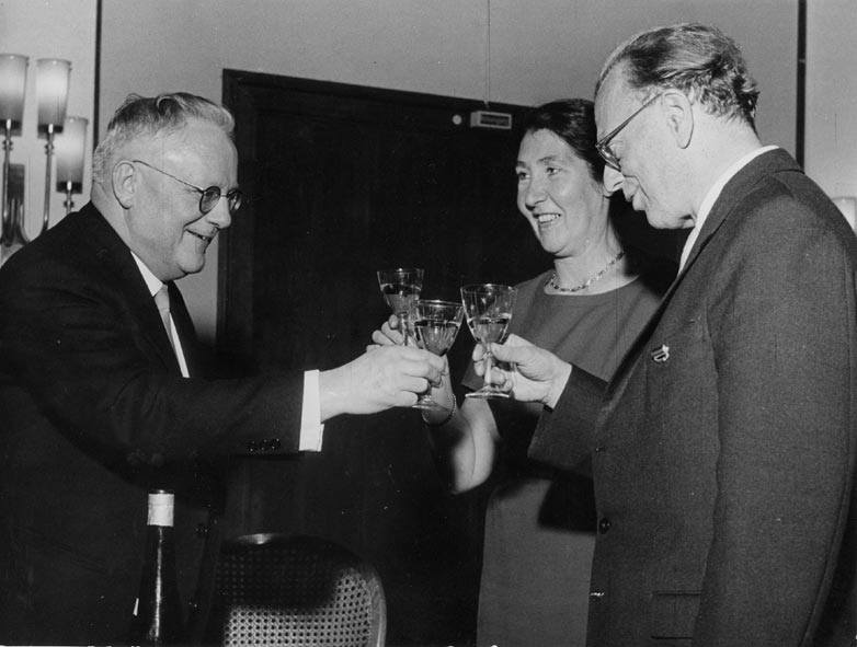 Hans Ertel, G. Fanselau und Frau Ilse Anfang der 60er Jahre